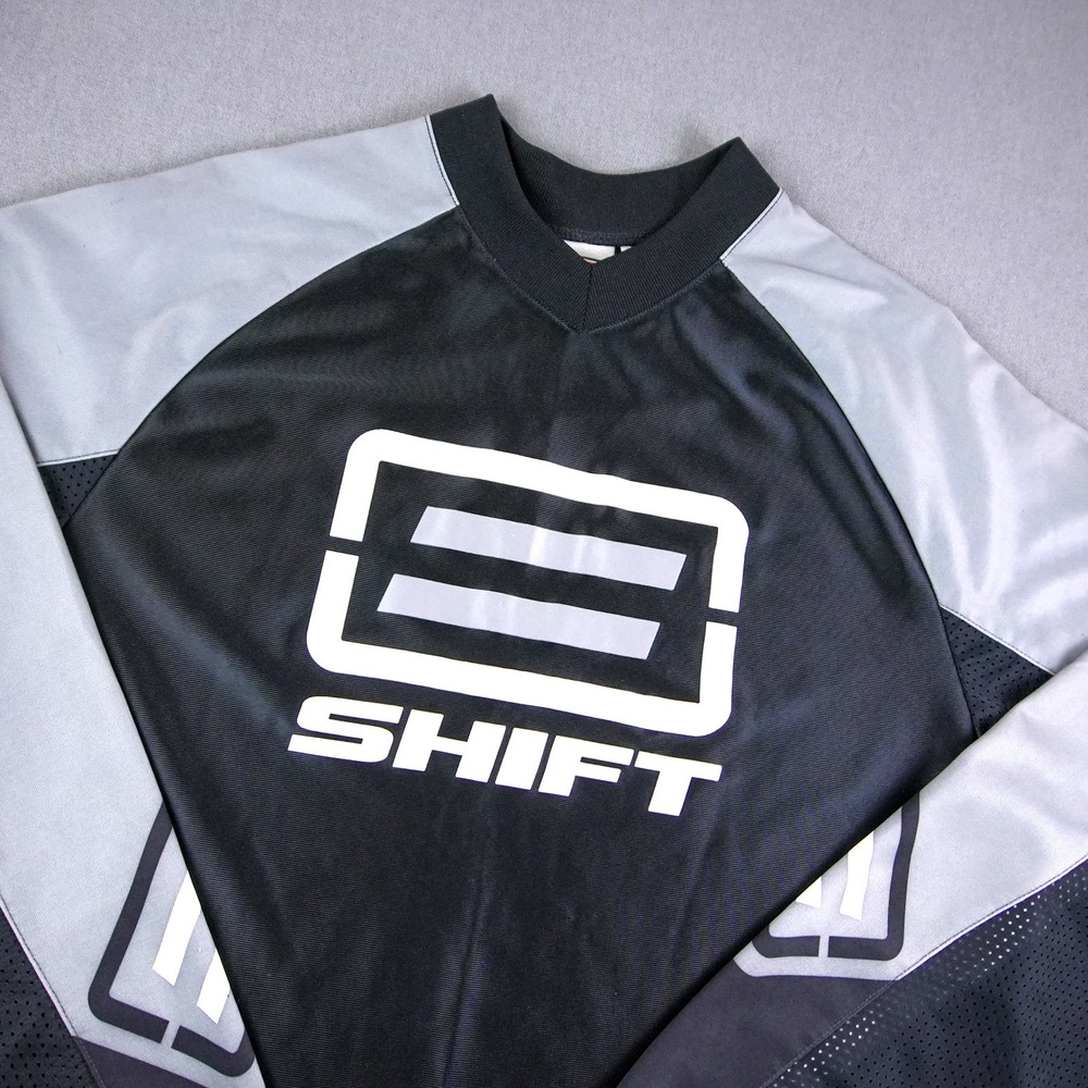 Shift Advanced MX Motocross Racing Technology Long Sleeve Jersey Black Grey S